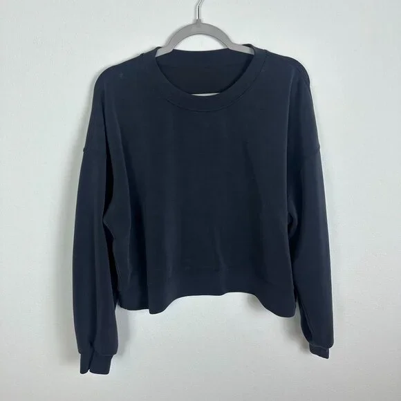 Lululemon Perfectly Oversized Cropped Crew French Terry 12 Athleisure Athletic S - Picture 2 of 7